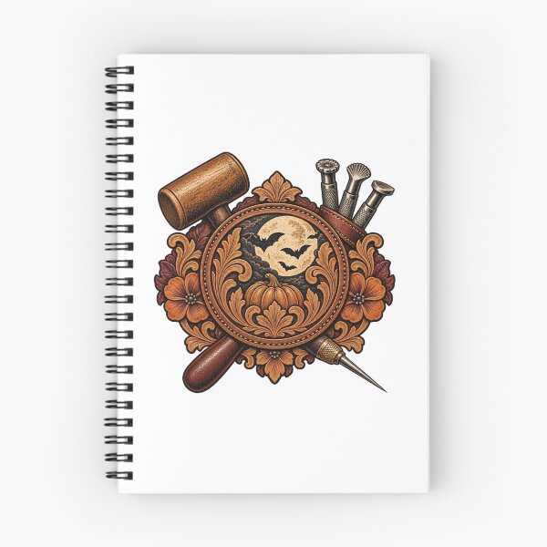 Item preview, Ornate Moonlit Tooled Leather Emblem designed and sold by UrbanCanvvas.