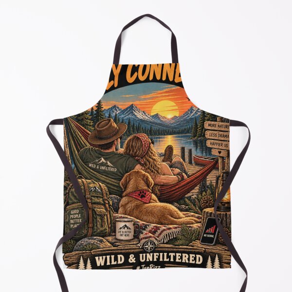 Item preview, No Signal Fully Connected – Retro Outdoor Camping Adventure designed and sold by JanRizz.