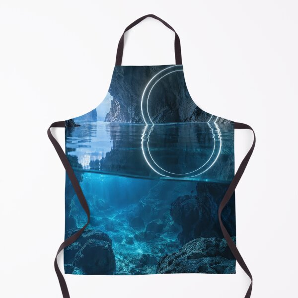 Item preview, Glowing Neon Circle Portal Sea Cave Water Reflection designed and sold by monkeybusiness.pt.