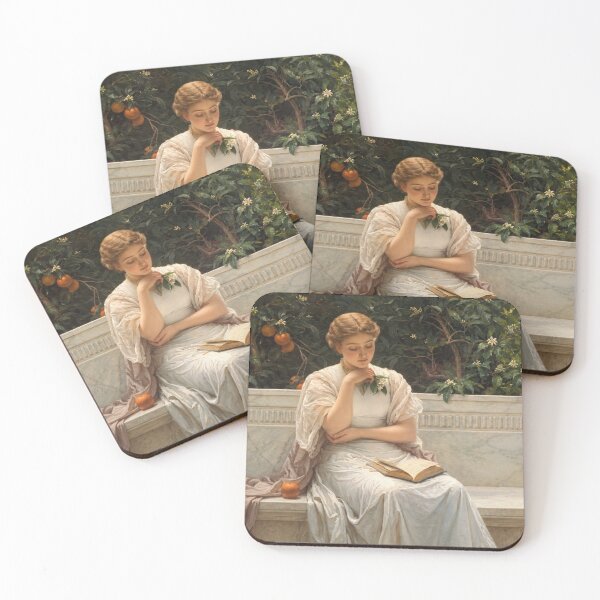 Item preview, Vintage Girl Reading Wall Art, Woman Reading Print, Charles Edward Perugini Girl Reading designed and sold by RickE.