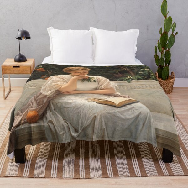 Item preview, Vintage Girl Reading Wall Art, Woman Reading Print, Charles Edward Perugini Girl Reading designed and sold by RickE.