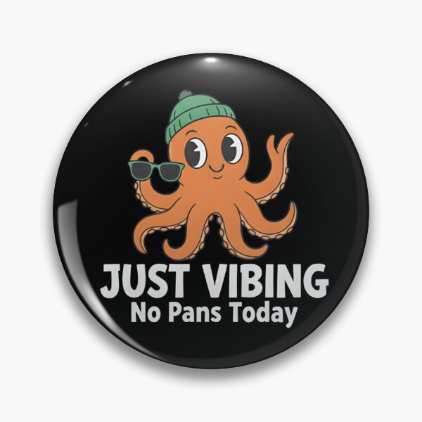 Item preview, Just Vibing Octopus – Funny Chill Sea Creature Quote Art designed and sold by ZyxDes.