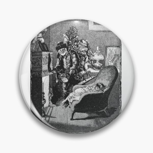 Item preview, Vintage Santa Claus Delivering Gifts Illustration designed and sold by Antique Science Press.