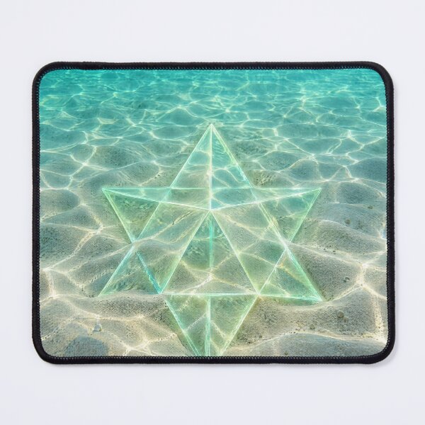 Item preview, Glass Merkaba Star Sacred Geometry Shallow Tropical Lagoon designed and sold by monkeybusiness.pt.
