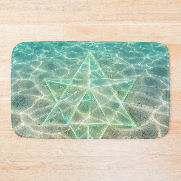 Item preview, Glass Merkaba Star Sacred Geometry Shallow Tropical Lagoon designed and sold by monkeybusiness.pt.