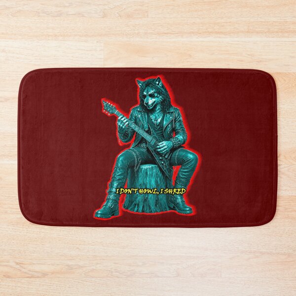 Item preview, I Dont Howl I Shred Funny Rockstar Wolf Guitar designed and sold by Edwere.