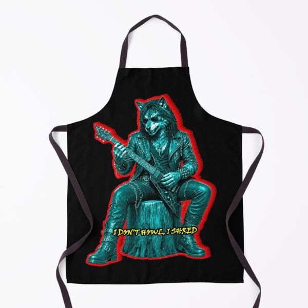 Item preview, I Dont Howl I Shred Funny Rockstar Wolf Guitar designed and sold by Edwere.