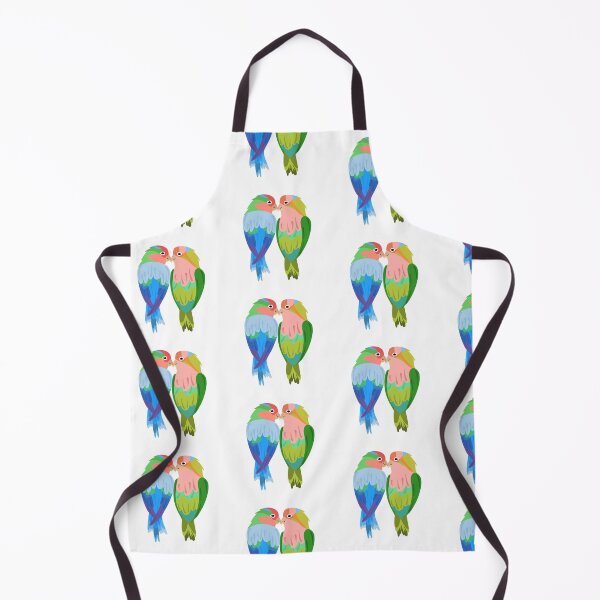 Item preview, Cute Lovebirds Couple Parrot Kissing designed and sold by Random Ink Society.