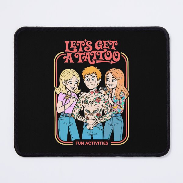 Item preview, Let's Get A Tattoo Funny Tattoos Retro Activity Book Cover designed and sold by GrandeDuc.