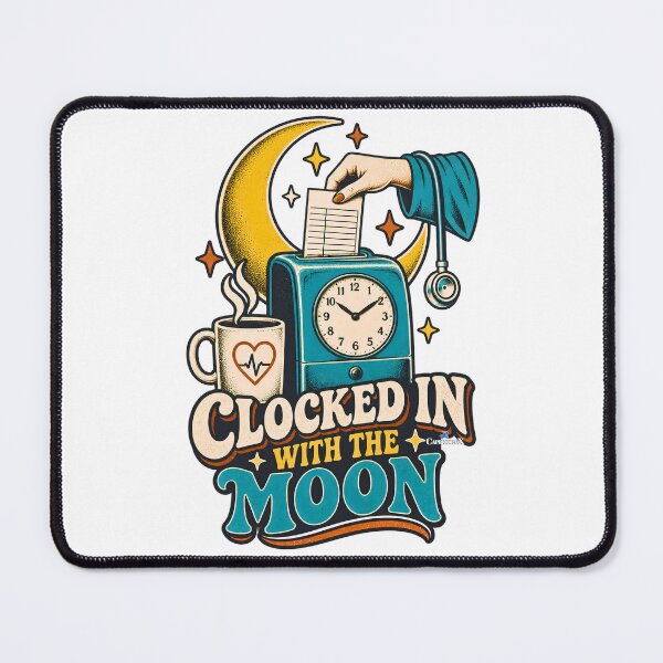 Item preview, Clocked In With the Moon designed and sold by EvergreenPark - Tee Studio.