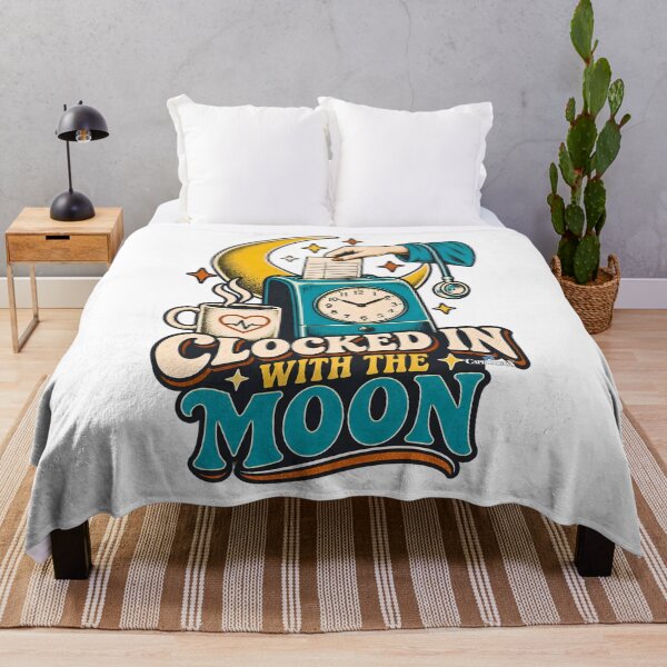Item preview, Clocked In With the Moon designed and sold by EvergreenPark - Tee Studio.