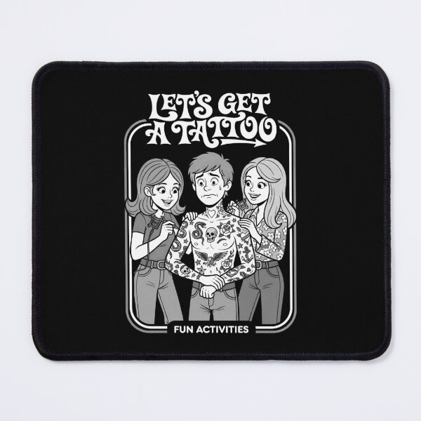 Item preview, Let's Get A Tattoo Funny Tattoos Retro Activity Book Cover designed and sold by GrandeDuc.