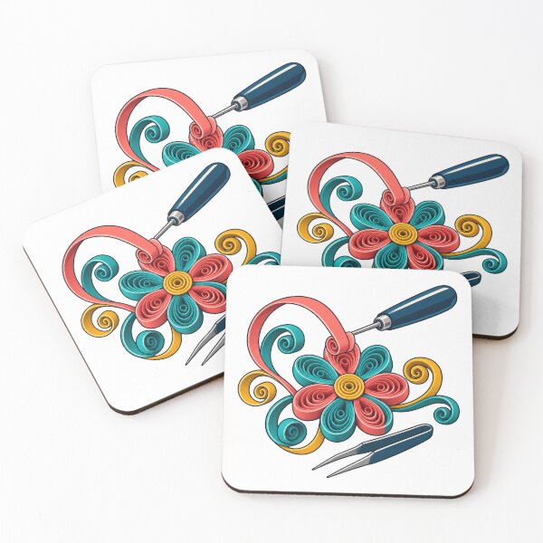 Item preview, Colorful Paper Quilling Flower Artist Gift designed and sold by UrbanCanvvas.