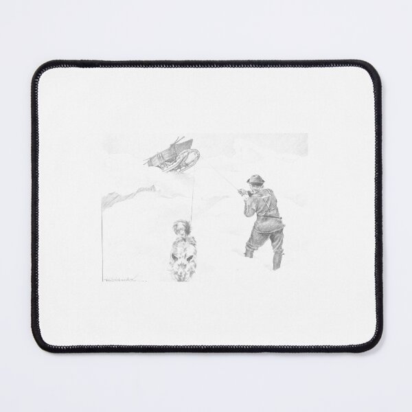 Item preview, Antique Arctic Explorer and Sled Dog Sketch designed and sold by Antique Science Press.