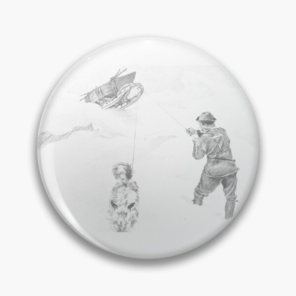 Item preview, Antique Arctic Explorer and Sled Dog Sketch designed and sold by Antique Science Press.
