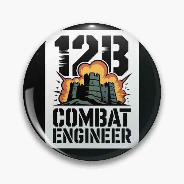 Item preview, 12B Combat Engineer — Exploding Castle Emblem U.S. Army Military Engineering Graphic designed and sold by GFamilyC.