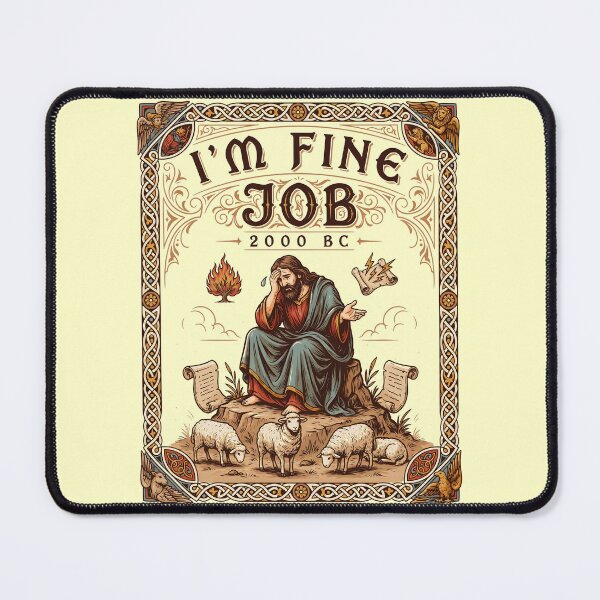 Item preview, I'm Fine Job 2000 BC Biblical Meme Humor designed and sold by Redgiant87x.