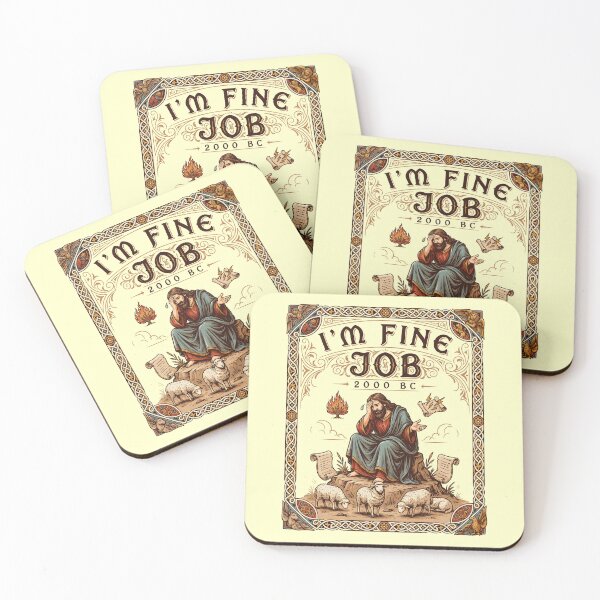 Item preview, I'm Fine Job 2000 BC Biblical Meme Humor designed and sold by Redgiant87x.