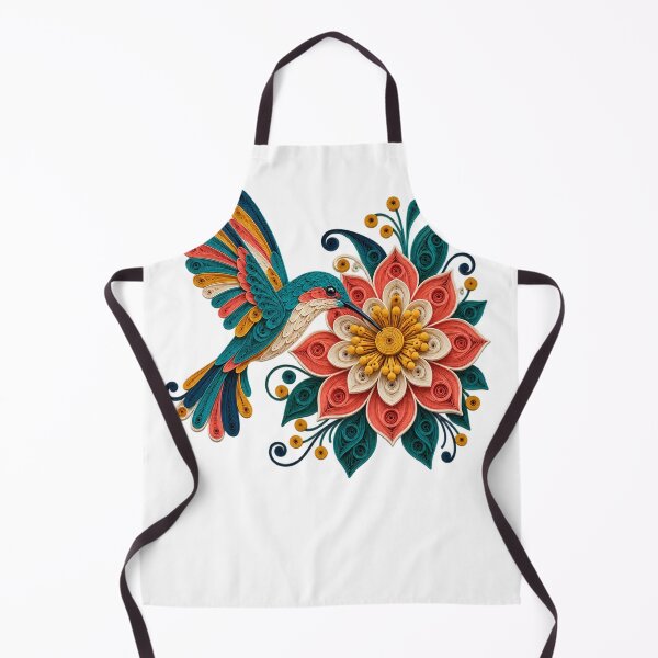 Item preview, Quilled Hummingbird Floral Mandala designed and sold by UrbanCanvvas.