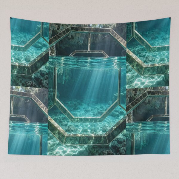 Item preview, Submerged Glass Sacred Geometry Octagon Mexican Cenote designed and sold by monkeybusiness.pt.
