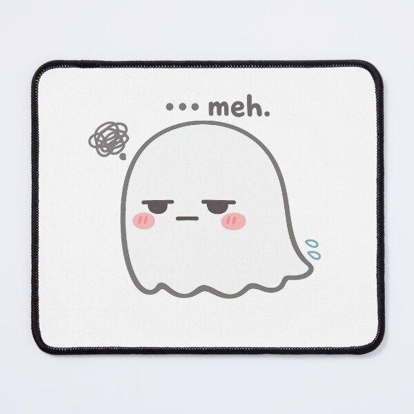 Item preview, Meh Ghost – Soft Pastel Kawaii Indifferent Spirit designed and sold by Sommium .