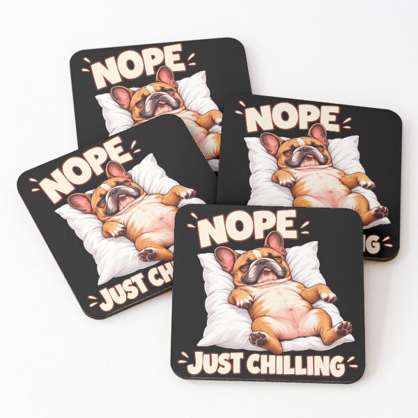 Item preview, Nope Just Chilling Cute Lazy French Bulldog Sleeping designed and sold by Vermanartist.