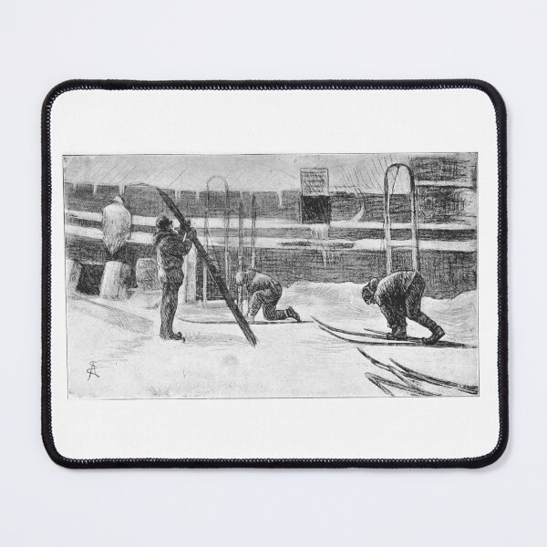 Item preview, Vintage Winter Laborers Snow Sketch Art designed and sold by Antique Science Press.
