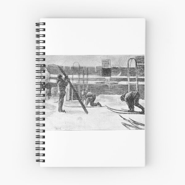 Item preview, Vintage Winter Laborers Snow Sketch Art designed and sold by Antique Science Press.