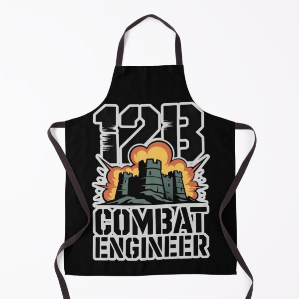 Item preview, 12B Combat Engineer — Exploding Castle Emblem U.S. Army Military Engineering Graphic White Outline designed and sold by GFamilyC.