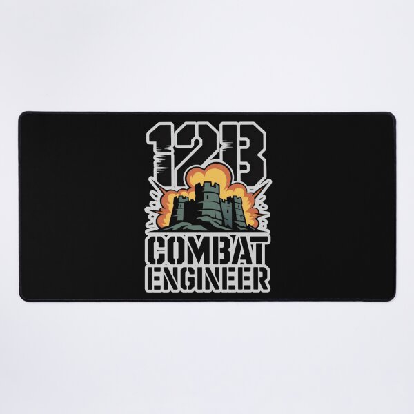 Item preview, 12B Combat Engineer — Exploding Castle Emblem U.S. Army Military Engineering Graphic White Outline designed and sold by GFamilyC.