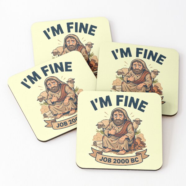Item preview, I'm Fine Job 2000 BC Christian Bible Humor designed and sold by Redgiant87x.
