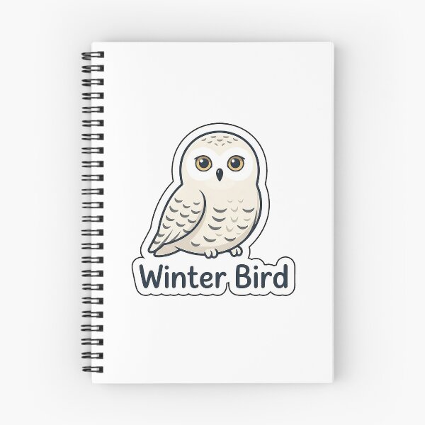 Item preview, Winter Bird Snowy Owl - Cute Animal Typography Sticker designed and sold by SimpleP.