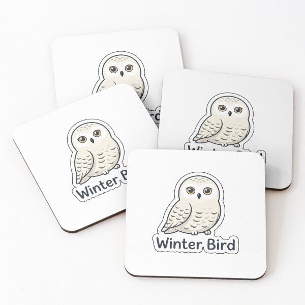 Item preview, Winter Bird Snowy Owl - Cute Animal Typography Sticker designed and sold by SimpleP.