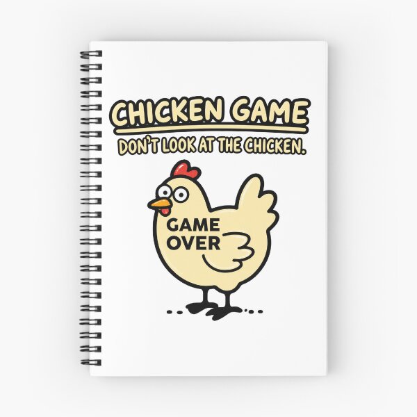 Item preview, Funny Chicken Game Design - Don't Look at the Chicken Humorous Animal Illustration designed and sold by BrattyCatty.