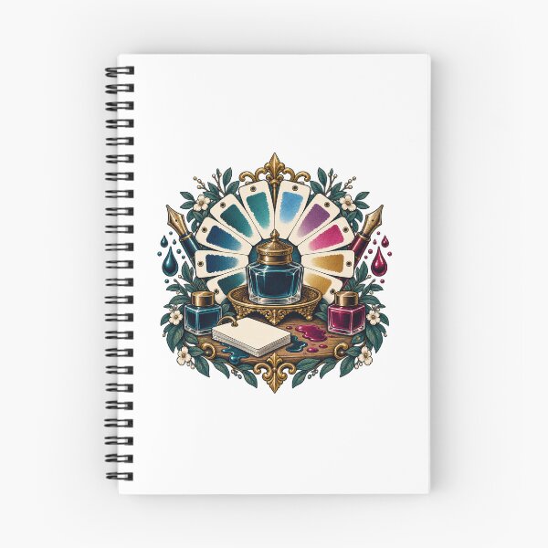 Item preview, Ornate Fountain Pen Ink Swatch Wheel designed and sold by UrbanCanvvas.