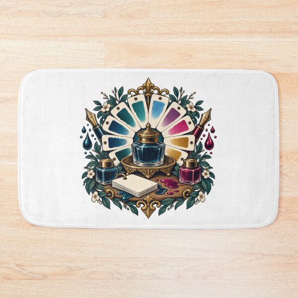 Item preview, Ornate Fountain Pen Ink Swatch Wheel designed and sold by UrbanCanvvas.