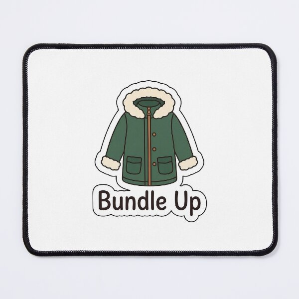 Item preview, Bundle Up Warm Winter Coat - Fashion Typography Sticker designed and sold by SimpleP.