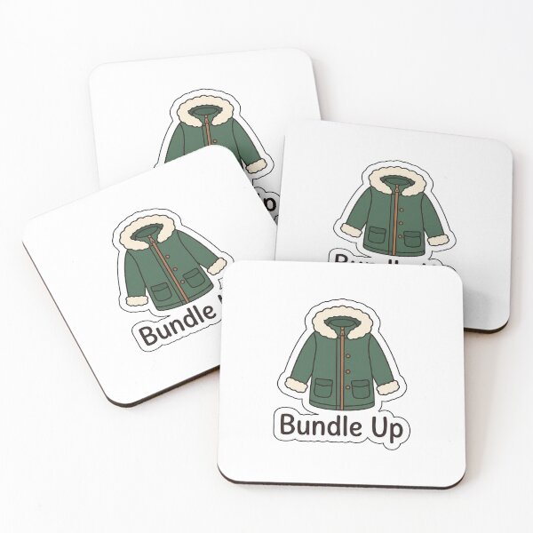 Item preview, Bundle Up Warm Winter Coat - Fashion Typography Sticker designed and sold by SimpleP.