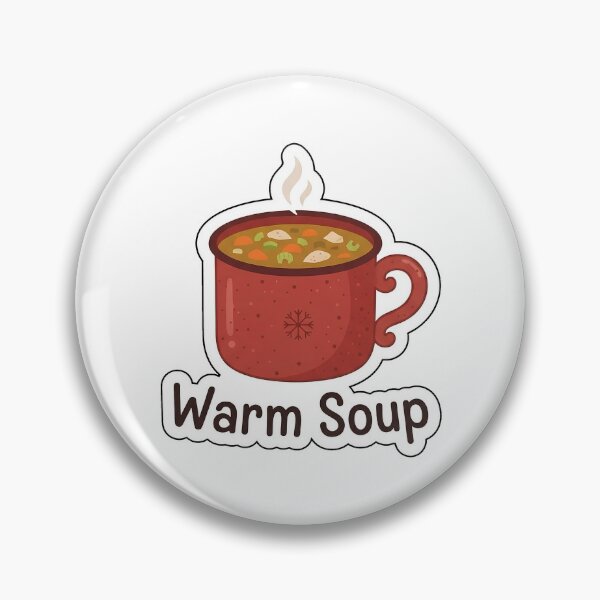 Item preview, Warm Soup Winter Bowl - Cozy Food Typography Sticker designed and sold by SimpleP.