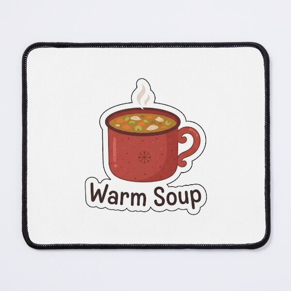 Item preview, Warm Soup Winter Bowl - Cozy Food Typography Sticker designed and sold by SimpleP.