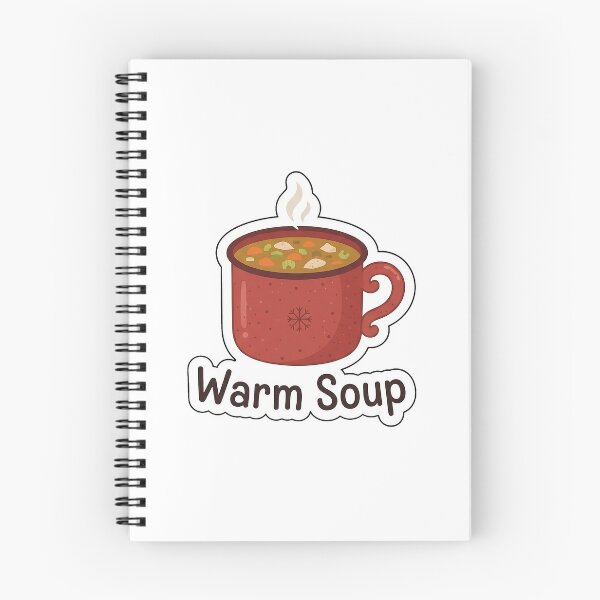 Item preview, Warm Soup Winter Bowl - Cozy Food Typography Sticker designed and sold by SimpleP.