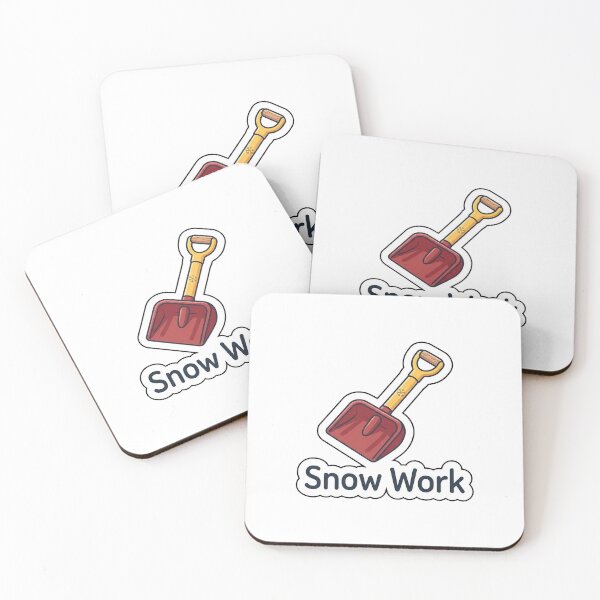 Item preview, Snow Work Cute Shovel - Winter Tool Typography Sticker designed and sold by SimpleP.