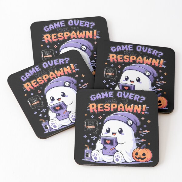 Item preview, Game Over Nah Ill Respawn Cute Gamer Ghost designed and sold by 4Titik.