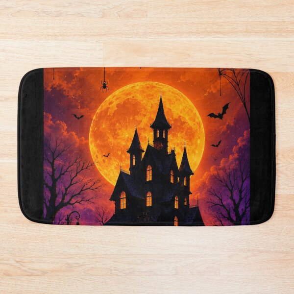 Item preview, Halloween Haunted House Full Moon Bats designed and sold by littlepiptales.