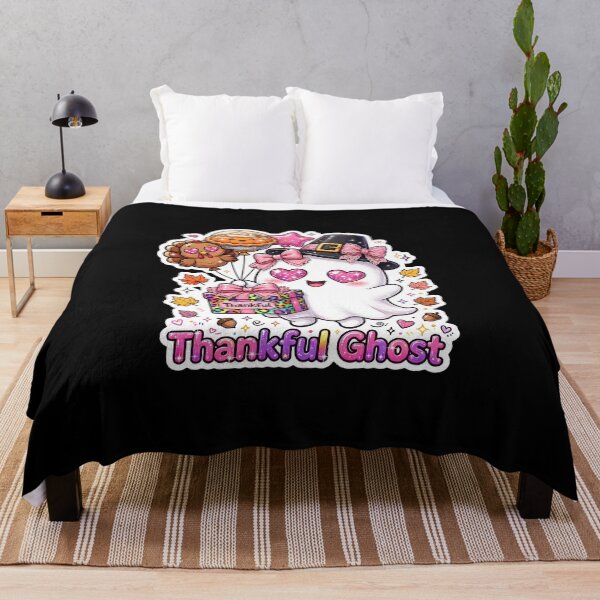 Item preview, Thankful Ghost Thanksgiving Turkey Pumpkin Pie Balloons Leopard Kawaii designed and sold by HealingEraInk.
