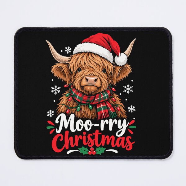 Item preview, Moo-rry Christmas Highland Cow Christmas Funny Holiday Design designed and sold by mraihan.