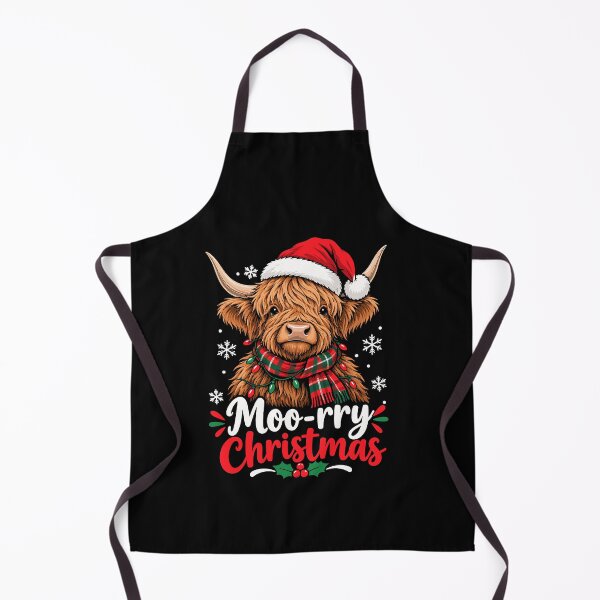 Item preview, Moo-rry Christmas Highland Cow Christmas Funny Holiday Design designed and sold by mraihan.