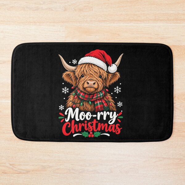 Item preview, Moo-rry Christmas Highland Cow Christmas Funny Holiday Design designed and sold by mraihan.