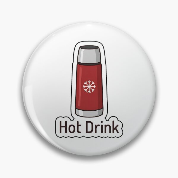 Item preview, Hot Drink Winter Thermos - Cute Travel Mug Typography Sticker designed and sold by SimpleP.