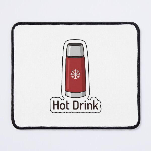 Item preview, Hot Drink Winter Thermos - Cute Travel Mug Typography Sticker designed and sold by SimpleP.